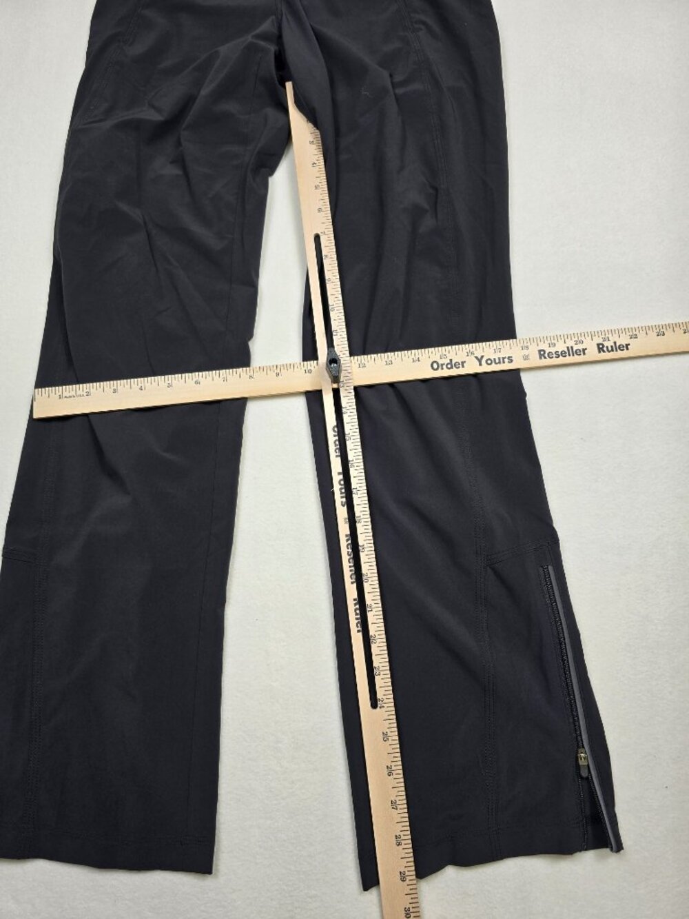 Athleta Womens Black Track City Pants Zippered Leg Elastic Waist Size 2 - Picture 6 of 9